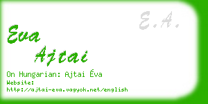 eva ajtai business card